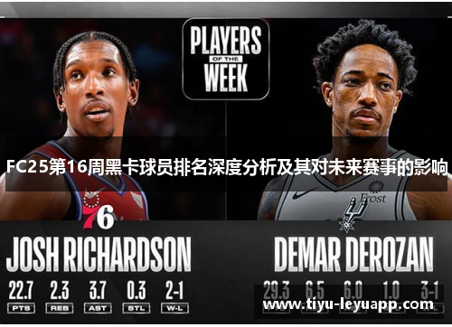 FC25第16周黑卡球员排名深度分析及其对未来赛事的影响