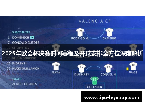 2025年欧会杯决赛时间赛程及开球安排全方位深度解析