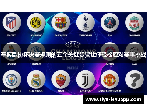 掌握欧协杯决赛规则的五个关键步骤让你轻松应对赛事挑战